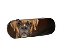 MIJKO Cane Boxer, Astuccio per matite Astuccio per matite in pelle PU Astuccio per penne a matita di grande capacità