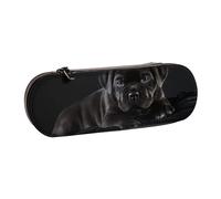 MIJKO Cane Corso Animali Cucciolo Nero Cane Corso, Astuccio per matite Astuccio per matite in pelle PU Astuccio per penne a matita di grande capacità