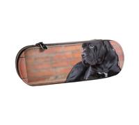 MIJKO Cane Corso Grandi Cani Neri Animali Domestici, Astuccio per matite Astuccio per matite in pelle PU Astuccio per penne a matita di grande capacità