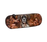 MIJKO Cani Boxer Autunno, Astuccio per matite Astuccio per matite in pelle PU Astuccio per penne a matita di grande capacità
