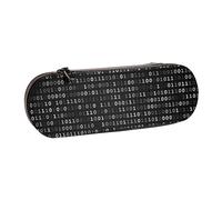 MIJKO Codice Programmatore Nero Nero, Astuccio per matite Astuccio per matite in pelle PU Astuccio per penne a matita di grande capacità