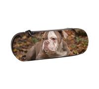 MIJKO Cucciolo di Bulldog americano, Astuccio per matite Astuccio per matite in pelle PU Astuccio per penne a matita di grande capacità