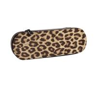 MIJKO Divertente stampa leopardata, Astuccio per matite Astuccio per matite in pelle PU Astuccio per penne a matita di grande capacità