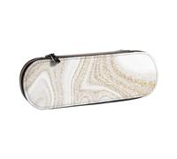 MIJKO Glitter oro marmo bianco, Astuccio per matite Astuccio per matite in pelle PU Astuccio per penne a matita di grande capacità