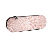 MIJKO Le strisce dorate con tratti dorati in oro rosa rosa brillano, Astuccio per matite Astuccio per matite in pelle PU Astuccio per penne a matita di grande capacità