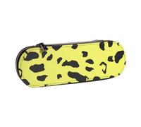 MIJKO Leopardo Nero Giallo, Astuccio per matite Astuccio per matite in pelle PU Astuccio per penne a matita di grande capacità