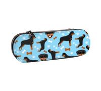 MIJKO Modello carino Rottweiler, Astuccio per matite Astuccio per matite in pelle PU Astuccio per penne a matita di grande capacità