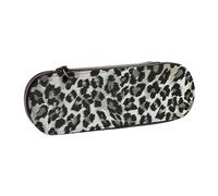 MIJKO Modello Leopardo Grigio E Nero, Astuccio per matite Astuccio per matite in pelle PU Astuccio per penne a matita di grande capacità
