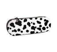 MIJKO Modello senza cuciture del cane dalmata o struttura della pelle di mucca, Astuccio per matite Astuccio per matite in pelle PU Astuccio per penne a matita di grande capacità