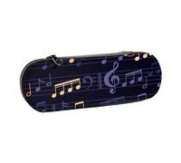 MIJKO Modello senza cuciture di musica, Astuccio per matite Astuccio per matite in pelle PU Astuccio per penne a matita di grande capacità