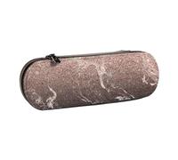 MIJKO Moderno oro rosa marmo nero rosa glitter, Astuccio per matite Astuccio per matite in pelle PU Astuccio per penne a matita di grande capacità