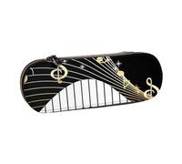 MIJKO Nota musicale per tastiera di pianoforte, Astuccio per matite Astuccio per matite in pelle PU Astuccio per penne a matita di grande capacità