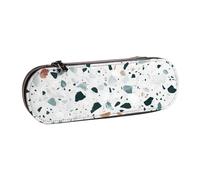 MIJKO Pastello Marmo Terrazzo, Astuccio per matite Astuccio per matite in pelle PU Astuccio per penne a matita di grande capacità