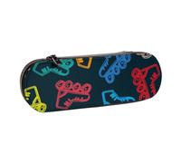 MIJKO Pattini colorati luminosi, Astuccio per matite Astuccio per matite in pelle PU Astuccio per penne a matita di grande capacità