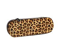 MIJKO Pelle con stampa animalier leopardata, Astuccio per matite Astuccio per matite in pelle PU Astuccio per penne a matita di grande capacità