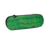 MIJKO Pelle di serpente verde, Astuccio per matite Astuccio per matite in pelle PU Astuccio per penne a matita di grande capacità
