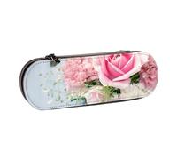 MIJKO Rose Fiori rosa, Astuccio per matite Astuccio per matite in pelle PU Astuccio per penne a matita di grande capacità