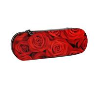 MIJKO Rose rosse, Astuccio per matite Astuccio per matite in pelle PU Astuccio per penne a matita di grande capacità
