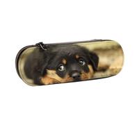 MIJKO Rottweiler Cani Cani carini Cuccioli Animali domestici piccoli, Astuccio per matite Astuccio per matite in pelle PU Astuccio per penne a matita di grande capacità
