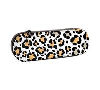 MIJKO Safari con stampa animalier in pietra leopardata, Astuccio per matite Astuccio per matite in pelle PU Astuccio per penne a matita di grande capacità