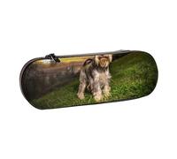 MIJKO Schnauzer Sunset Cani Animali domestici Montagne Schnauzer, Astuccio per matite Astuccio per matite in pelle PU Astuccio per penne a matita di grande capacità