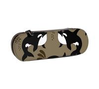 MIJKO Sea Life balena divertente grande pesce animale dell'oceano, Astuccio per matite Astuccio per matite in pelle PU Astuccio per penne a matita di grande capacità