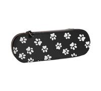 MIJKO Stampa della zampa del cane, Astuccio per matite Astuccio per matite in pelle PU Astuccio per penne a matita di grande capacità