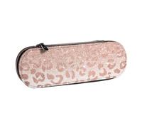 MIJKO Stampa glitter oro rosa, Astuccio per matite Astuccio per matite in pelle PU Astuccio per penne a matita di grande capacità