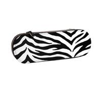 MIJKO Stampa zebrata in bianco e nero, Astuccio per matite Astuccio per matite in pelle PU Astuccio per penne a matita di grande capacità