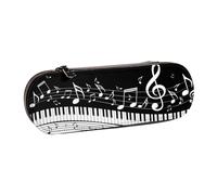 MIJKO Tasti del pianoforte con note musicali, Astuccio per matite Astuccio per matite in pelle PU Astuccio per penne a matita di grande capacità