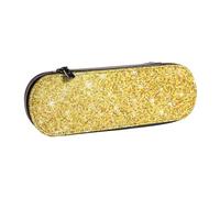 MIJKO Trama glitter oro, Astuccio per matite Astuccio per matite in pelle PU Astuccio per penne a matita di grande capacità