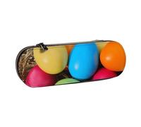 MIJKO Uovo Di Pasqua Colorato Moderno, Astuccio per matite Astuccio per matite in pelle PU Astuccio per penne a matita di grande capacità