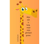 Mijn nek is lang, maar mijn glimlach groter.: gelinieerd A5 giraffe. Perfect voor meiden en schrijvers die van giraffen houden.