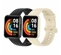 MIJOBS 2 Cinturini Compatibili con Xiaomi Redmi Watch 2Lite & POCO Watch Cinturino in Silicone Braccialetti Sportivi Impermeabili