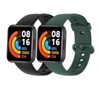 MIJOBS 2 Cinturini Compatibili con Xiaomi Redmi Watch 2Lite & POCO Watch Cinturino in Silicone Braccialetti Sportivi Impermeabili