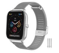 MIJOBS Cinturino Compatibile con Amazfit GTS 4 / GTS 4mini /GTS/GTS2/GTS2 Mini/GTS 2e/GTS3/Amazfit Bip 3/Bip 3Pro/Bip U/Bip S Lite/GTR Mini/Amazfit Active Cinturino in Acciaio Inossidabile in Metallo
