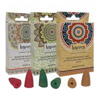 MIJOMA 60 coni di incenso a cascata per relax e meditazione - 3 profumi raffinati nel set - perfetti per la pace interna e la tranquillità (Karma Mix 1, 60 coni di incenso)