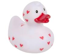 MIJOMA Anatra da bagno per bambini e adulti, materiale di alta qualità, durevole, circa 10 cm (amore)