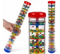 MIJOMA Bastone da pioggia - Tubo sonoro da 41 cm - Giocattolo musicale acustico per bambini e adulti - fruscio calmante della pioggia, sensoriale, rilassamento musicale
