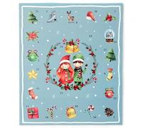 MIJOMA Calendario dell'Avvento da riempire, 31 x 37,5 x 2,3 cm, classico motivo natalizio con 24 porte, dimensioni dei ventagli, facile da riempire