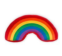 MIJOMA Cuscino peluche Pride, colori arcobaleno per eccellenza, 100% poliestere, stampa double face, perfetto per diffondere gioia (arcobaleno)