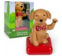 MIJOMA Figura oscillante a energia solare, in plastica, altezza 10 cm, non necessita di batterie, per davanzali, auto e luoghi soleggiati (cane marrone)