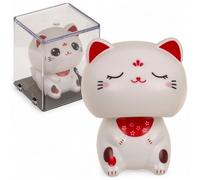 MIJOMA Figura oscillante a energia solare, in plastica, altezza 10 cm, non sono necessarie batterie, per davanzali, auto e luoghi soleggiati (gatto Kawaii)