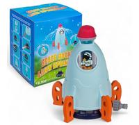 MIJOMA Giocattolo acquatico con razzo spaziale volante, divertimento e raffreddamento per bambini, irrigatore per prato con razzo da 33 cm, facile da installare, razzo ad acqua per il massimo piacere