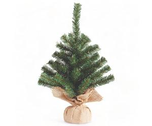 MIJOMA - Incantevole mini albero di Natale | Albero di Natale artificiale in sacchetti di iuta | Elegante e decorativo | Sicuro stabile con aghi morbidi | Perfetto per un'atmosfera accogliente |