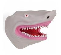 MIJOMA Manichino a mano in plastica morbida circa 15 cm - realistici animali per bambini - Giocattoli per giochi di ruolo, teatro e divertimento - interattivo e flessibile (Hai grigio)