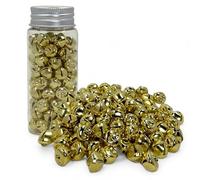 MIJOMA Mini campanelle 8 mm per gioielli fai da te e decorazioni, 100 pezzi - 40 g (oro)