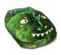 MIJOMA Morbido scaldapiedi in peluche, 100% poliestere, design versatile, perfetto per il relax e la terapia del calore, taglia unica, 35 x 28 cm, si adattano entrambi i piedi (dinosauri)