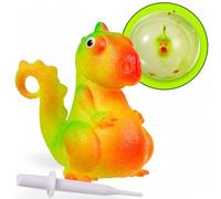 MIJOMA Palloncino a forma di dinosauro: in 4 modelli colorati - divertimento per interni ed esterni, giochi e giocattoli educativi, gonfiabili fino a 30 cm, con ausilio per gonfiaggio (1 teropodo)