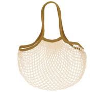 MIJOMA Rete per la spesa, 40 x 60 cm, 100% cotone, riutilizzabile, borsa a rete per frutta e verdura, borsa per la spesa sostenibile, portata fino a 15 kg, per spiaggia e mercato, Colore naturale